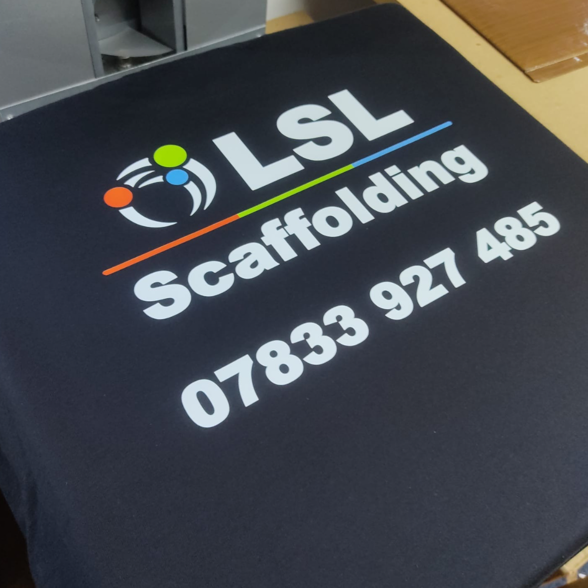 Scaffolding workwear printing